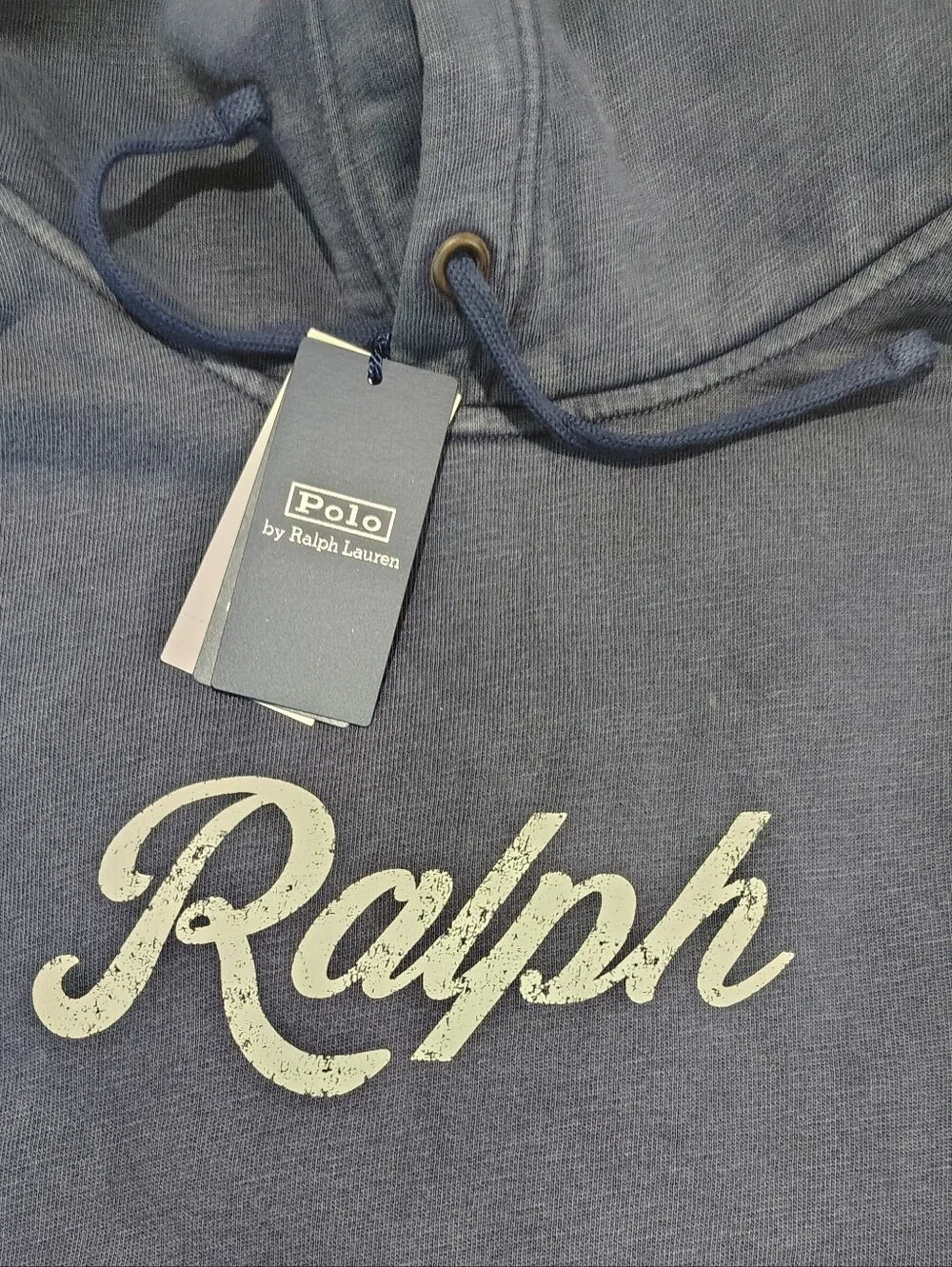 Polo Ralph Lauren Navy Hoodie with Script Logo Size XL NWT